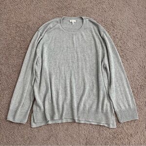 Ella Moss Heather Gray Knit Crewneck Pullover Sweater Womens XXL